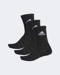 Adidas Cushioned Crew 3 Pairs Unisex Training Sock Black Dz9357