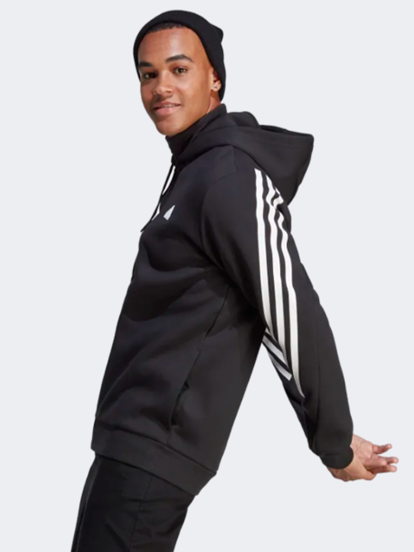 Adidas Future Icons 3-Stripes Full-Zip Men Sportswear Hoody Black/White
