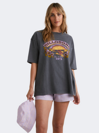 Billabong Rise And Shine Women Lifestyle TShirt Off Black