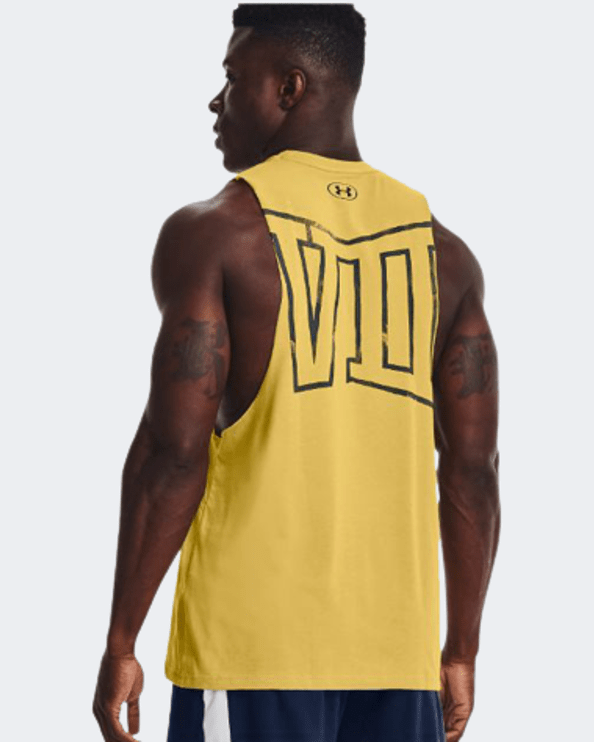 Under Armour Project Rock Earn Greatness Men Training Tank Yellow