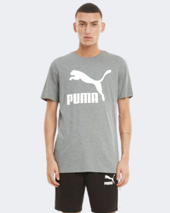 Puma Classic Logo Men Lifestyle T-Shirt Medium Grey 53008803