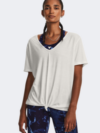 Under Armour Project Rock Comleter Deep Women Training T-Shirt White Clay/Black