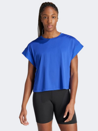 Adidas Studio Women Training T-Shirt Lucid Blue/Grey