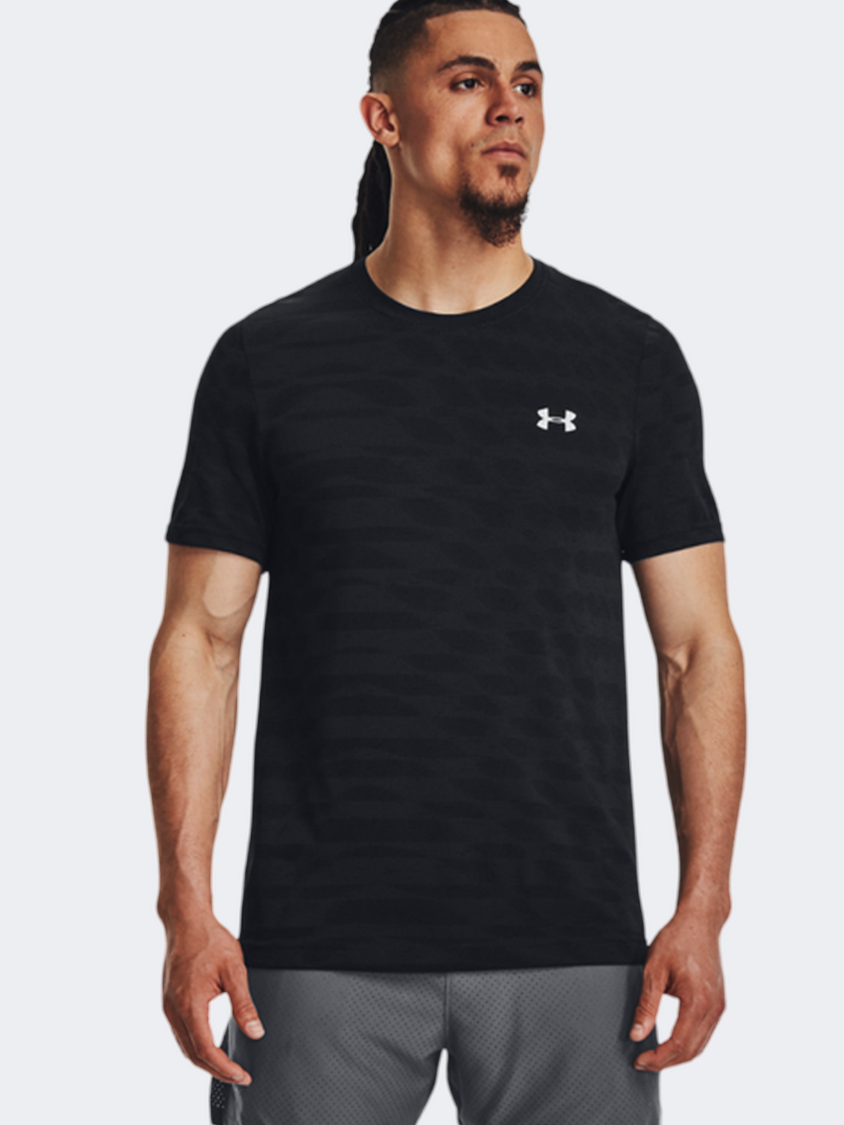 Under Armour Seamless Novelty Men Training T-Shirt Black/Mod Grey ...