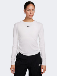 Nike Essentials Ribbed Women Lifestyle Long Sleeve White/Black