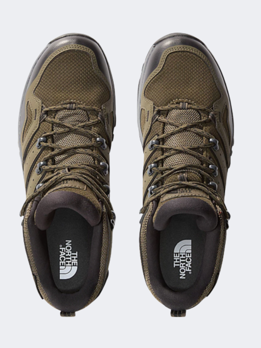 The North Face Hedgehog Men Hiking Shoes Taupe Green/Black