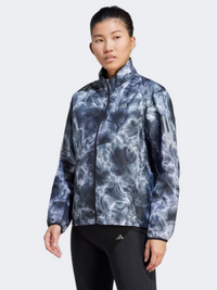 Adidas Own The Run All Over Print Women Running Jacket White/Black/Grey