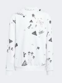 Adidas Brand Love Kids-Girls Sportswear Sweatshirt White/Black