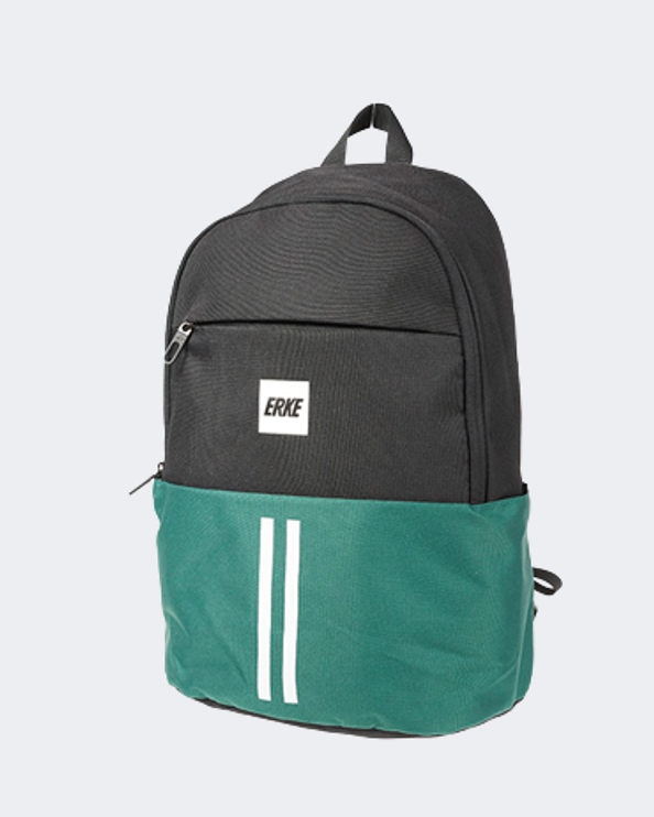 Erke Backpack Unisex Lifestyle Bag Black/Green 10322201001-002