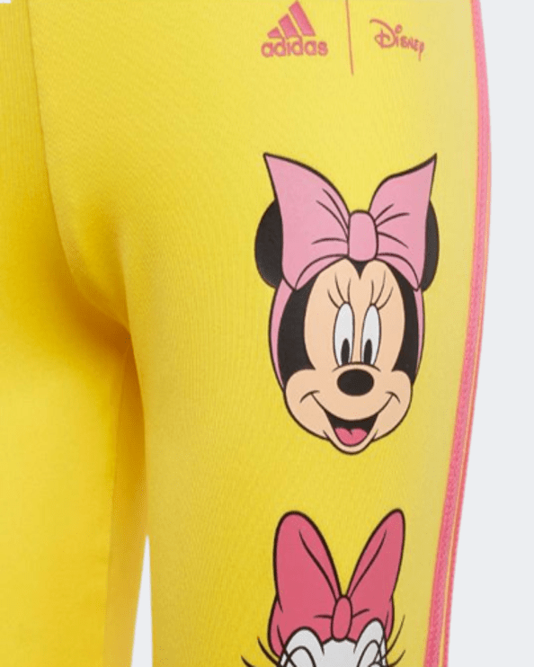 Adidas X Disney Daisy Duck Little-Girls Training Tight Yellow/Pink Hk6637