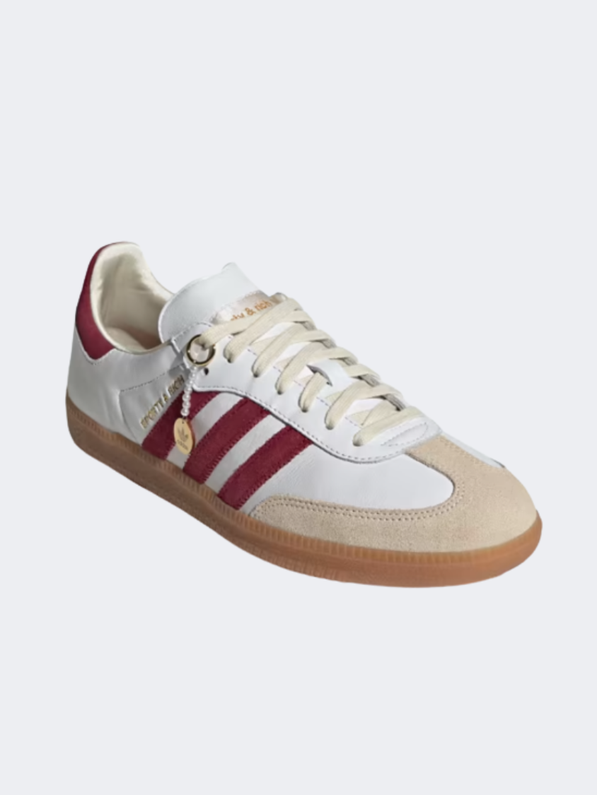 Adidas Samba Og Sporty And Rich Unisex Original Shoes White/Burgundy