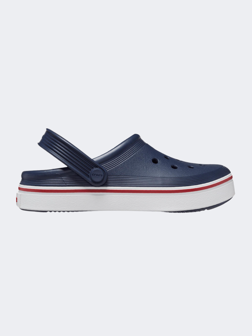 Crocs Off Court Clog Ps-Boys Lifestyle Slippers Navy/White/Red