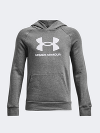 Under Armour Rival Fleece Boys Training Hoody Castlerock/White