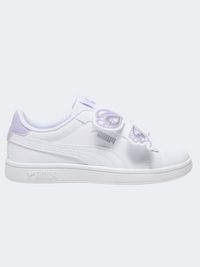 Puma Smash 3 Butterfly Ps Girls Lifestyle Shoes White/Violet/ Silver