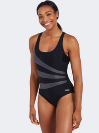 Zoggs Sandon Scoopback Women Swim Monokini Black