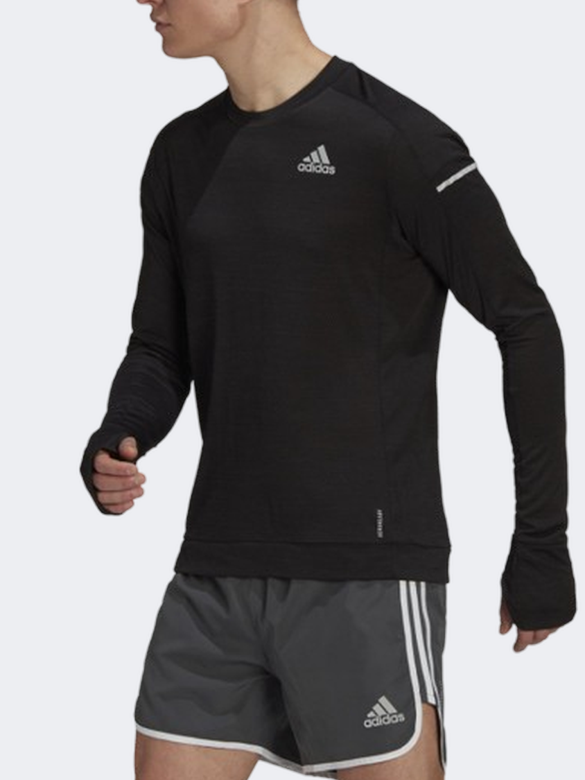Adidas Cooler Men Running Long Sleeve Black