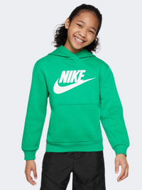 Nike Club Girls Lifestyle Hoody Stadium Green/White
