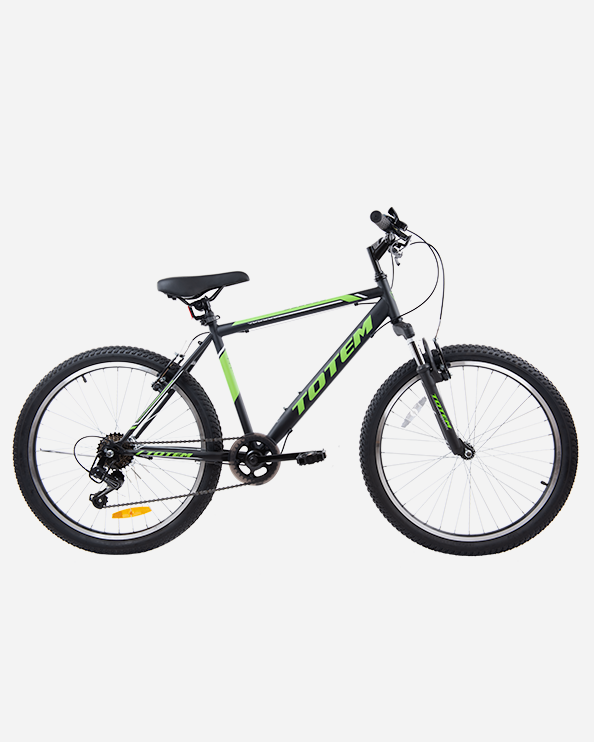 Totem 24 Steel Kids Biking Bike Black Green Cha 2101