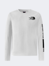 The North Face Teen Graphic Kids Lifestyle Long Sleeve White/Black
