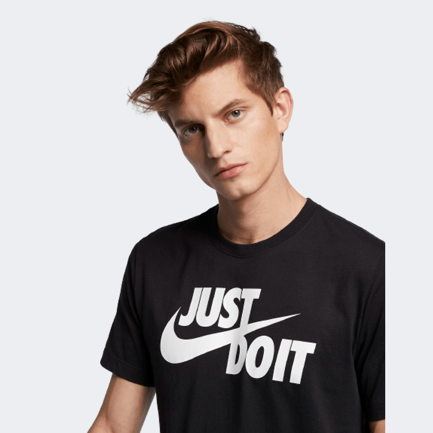 Nike Sportswear Just Do It Swoosh Men Lifestyle T-Shirt Black/White