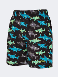 Zoggs Sharks Shiver Boys Swim Short Blue/Green/Black