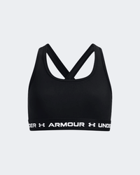 Under Armour Crossback Mid Girls Training Bra Black/White