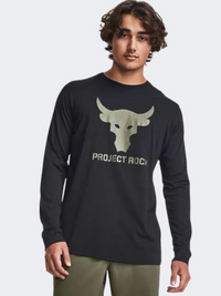 Under Armour Project Rock Brahma Bull Men Training Long Sleeve Black/Marine Green