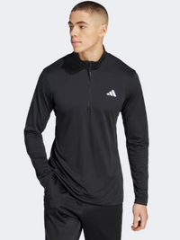Adidas Essentials Long Sleeve Men Training Sweatshirt Black / White