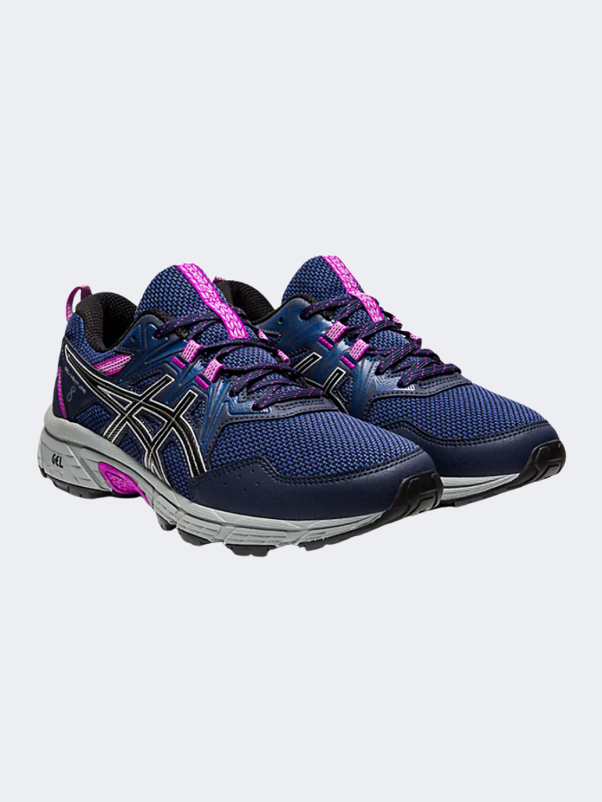 Asics Gel Venture 8 Women Running Shoes Navy Silver