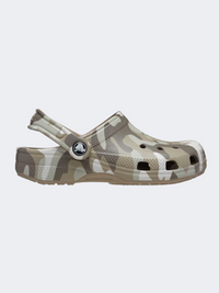 Crocs Classic Camo Clog Kids Lifestyle Slippers Mushroom/Multi