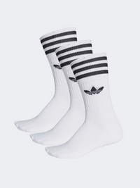 Adidas Unisex Lifestyle S21489 Solid Crew Sock White/Black