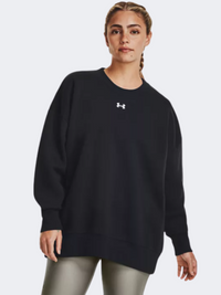 Under Armour Rival Fleece Oversize Women Lifestyle Sweatshirt Black/White