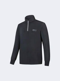 Erke Half Cardigan Men Running Sweatshirt Black