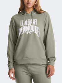 Under Armour Rival Terry Graphic Women Lifestyle Hoody Green/White