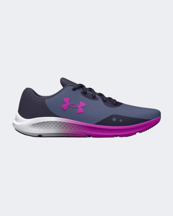 Under Armour Charged Pursuit 3 Women Running Shoes Steel/Purple 3024889-500