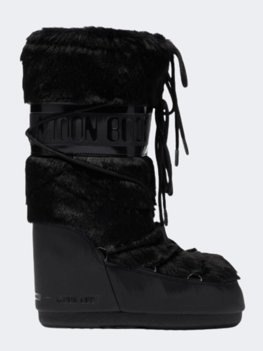 Moon Boot Icon Faux Fur Women After Ski Black