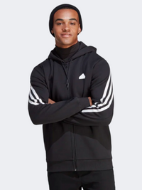 Adidas Future Icons 3-Stripes Full-Zip Men Sportswear Hoody Black/White