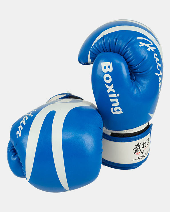 White and best sale blue boxing gloves