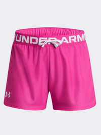 Under Armour Play Up Solid Girls Training Short Rebel Pink/White