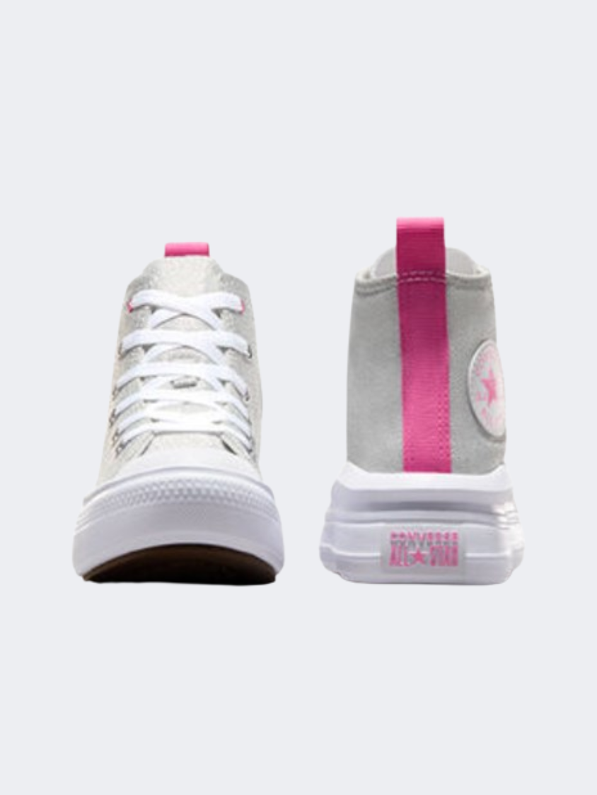 Converse All Star Move Sparkle Ps Girls Lifetsyle Shoes White/Oops Pink
