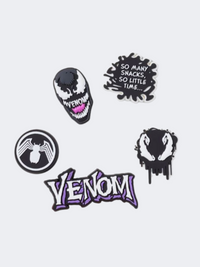Crocs Spider-Man Venom 5 Pack Lifestyle Pins Black/White