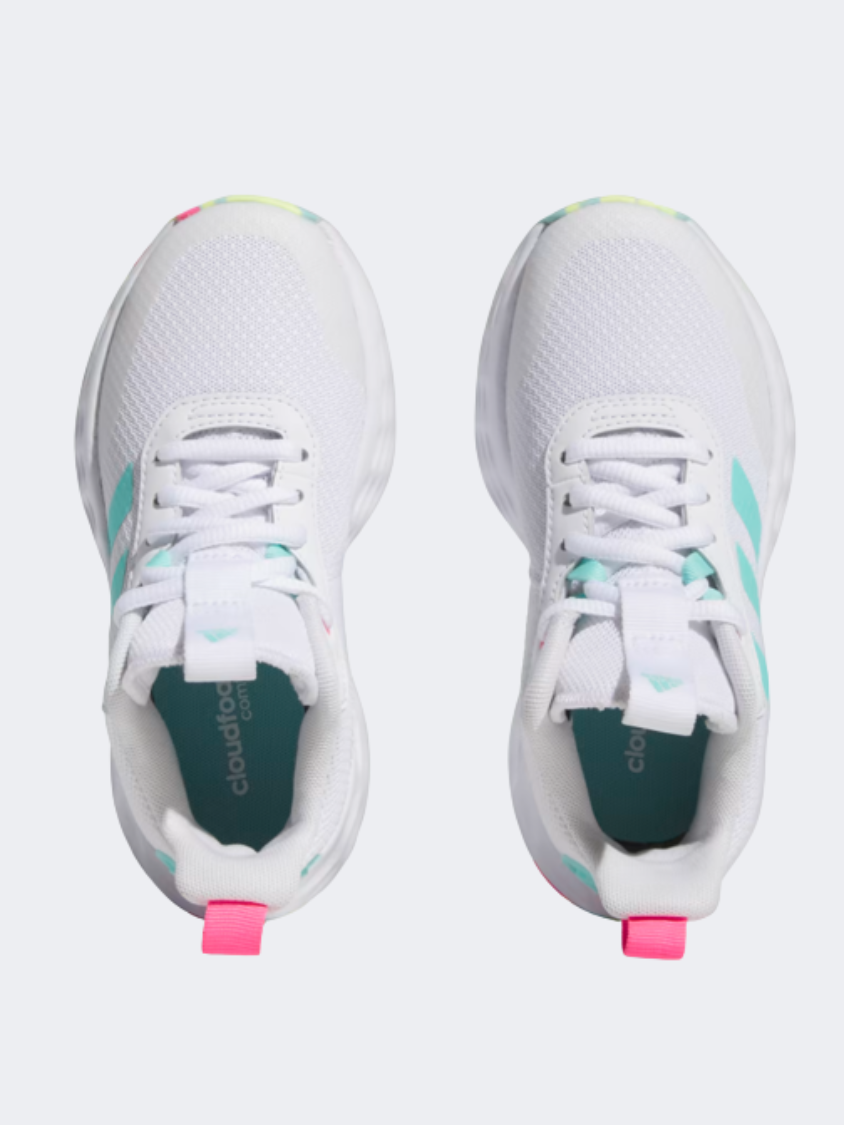 Adidas Own The Game 2.0 Kids-Girls Basketball Shoes White/Aqua/Pink