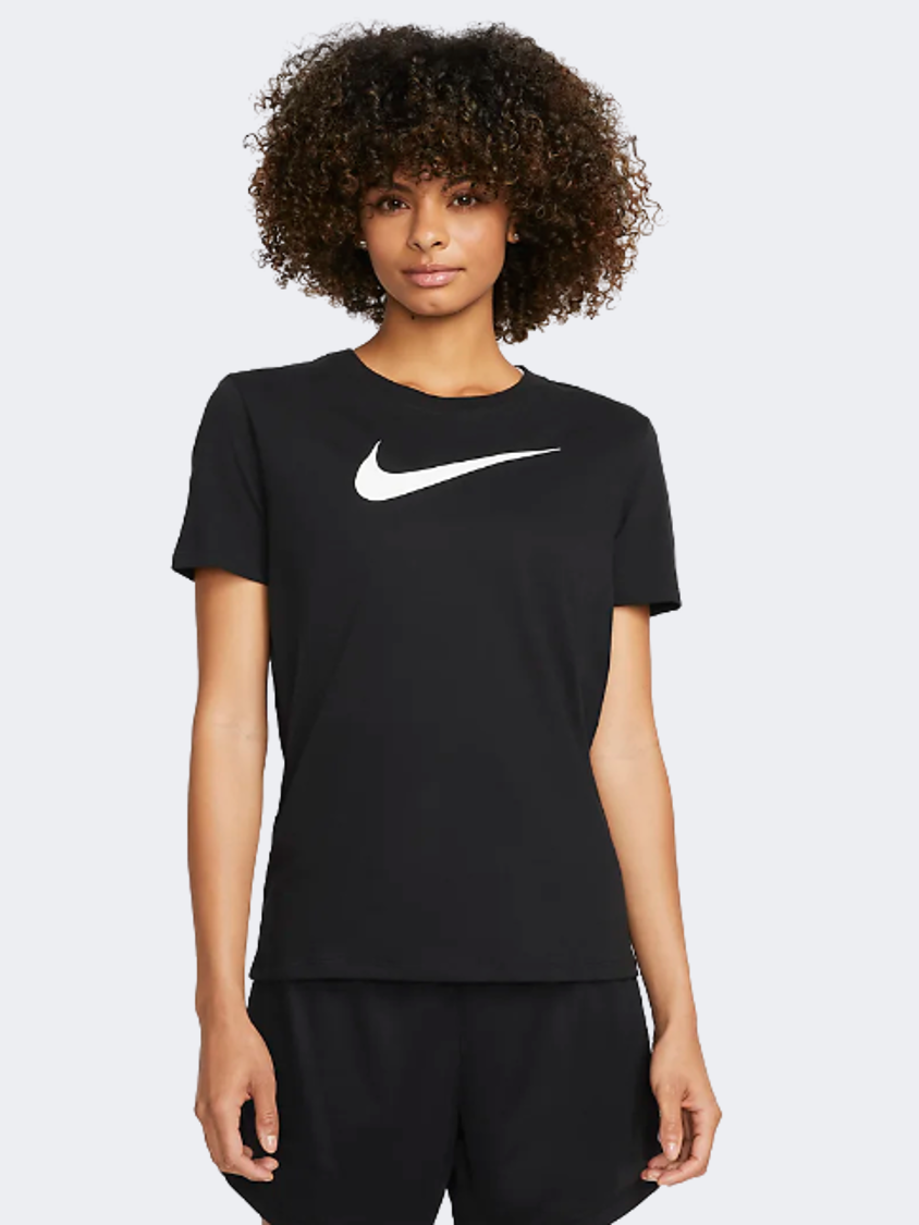 Nike Dri-Fit Swoosh Women Training T-Shirt Black/White