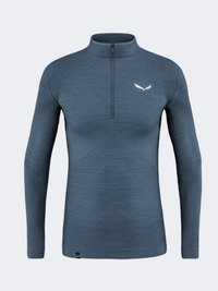 Salewa Zebru Men Hiking Long Sleeve Blue Dark Denim