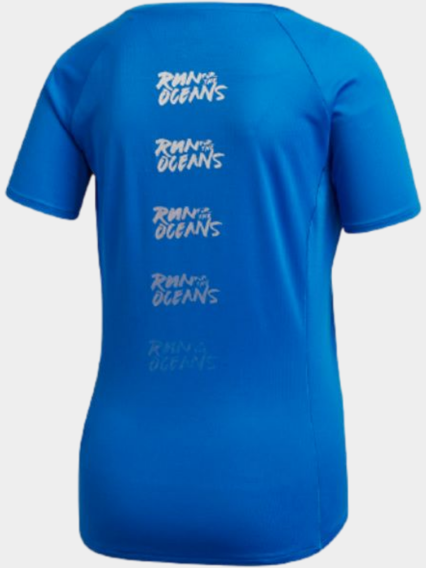 Adidas Rise Up N Run Women Running T-Shirt Blue