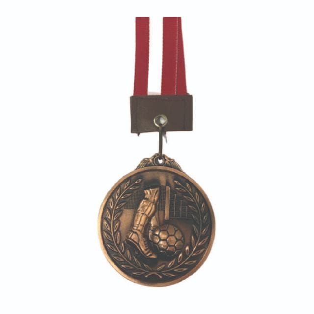 Topten Accessories Football Bronze Medal 6.5*4Cm  Unisex Football Medal Bronze/Red/White