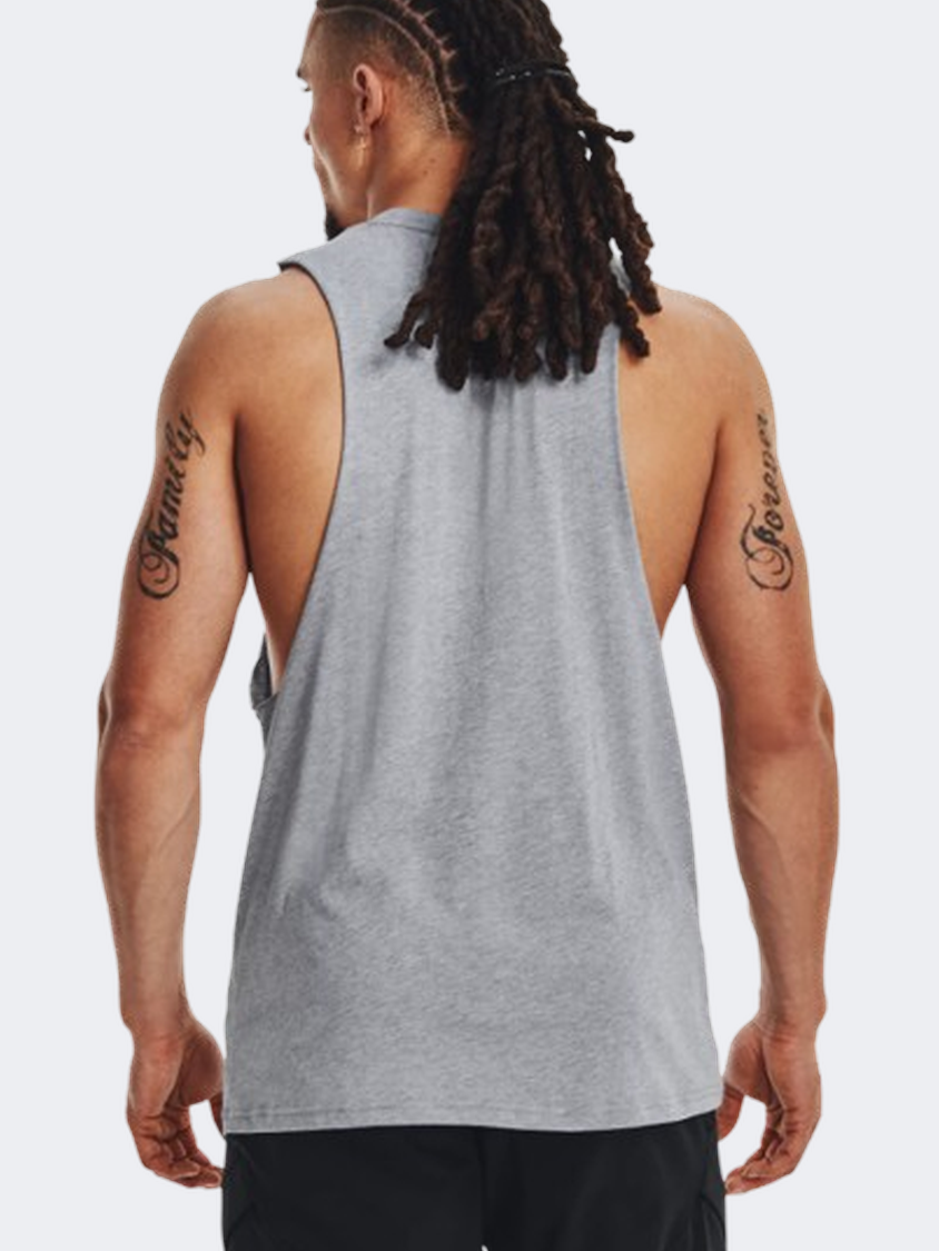 Under Armour Project Rock Brahma Bull Men Training Tank Steel Heather MikeSport Lebanon