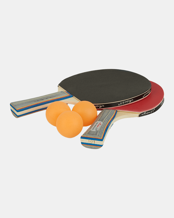 Aln Accessories Table Tennis Bat Set With Balls Fitness Racquet Black/Red Hj-L101
