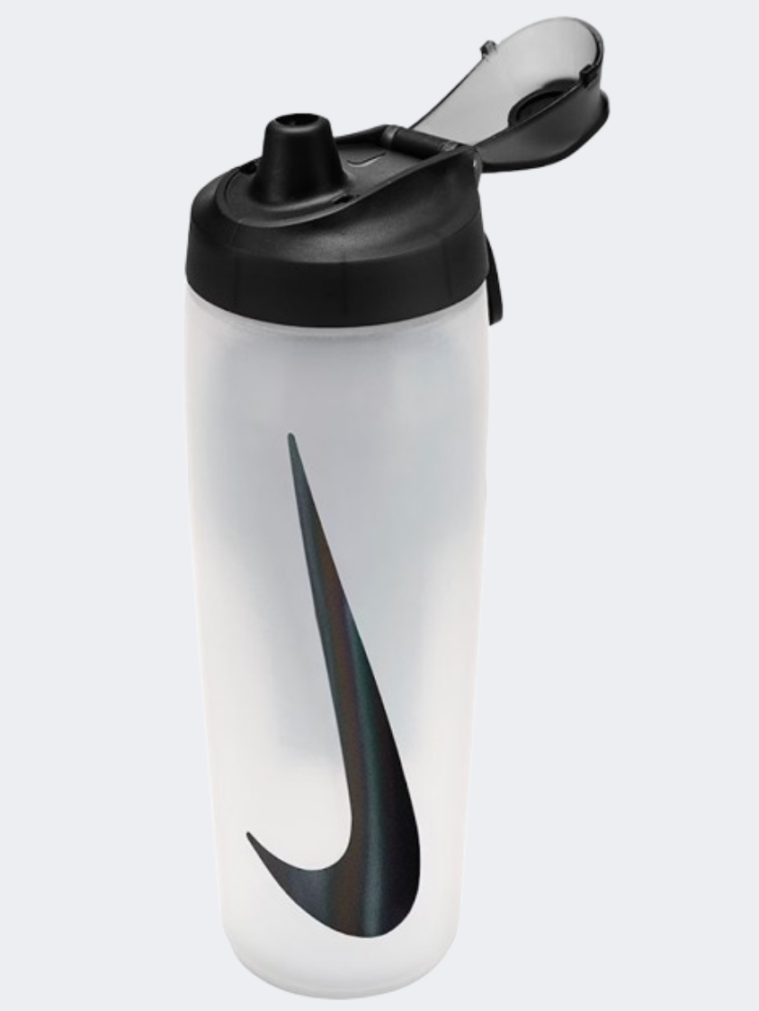 Nike Refuel Locking Lid 24 Oz Unisex Training Water Bottle Natural/Black