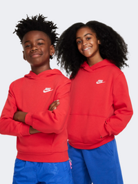 Nike Club Kids Lifestyle Hoody University Red/White